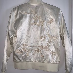M.A.P. Satin embroidered bomber jacket